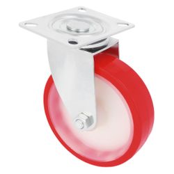 Amig 23043 | rueda con pletina 2540 | ø125 mm | poliuretano | rojo