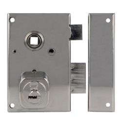 Amig 23132 | cerradura sobreponer 75n | 72 x 112 mm | acero | cromado brillo - derecha
