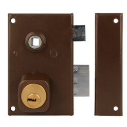 Amig 23134 | cerradura sobreponer 75n | 72 x 112 mm | acero | marrón - derecha