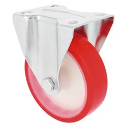 Amig 23324 | rueda con pletina fija 2542 | ø100 mm | poliuretano | rojo