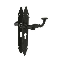 Amig 23384 | manilla con placa 100pb | 280 x 44 mm | placa de acero, tirador de zamak | negro