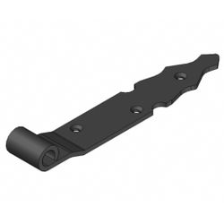 Amig 23458 | gozne gótico 7010 | 250 x 35 x 4 mm | acero | negro