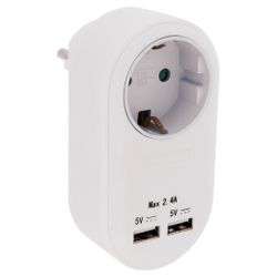 Amig 23616 | adaptador cargador usb 3216 | polipropileno | blanco
