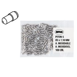 Amig 23697 | pitón 5 | ø3 x 7,10 mm | acero inoxidable