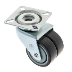Amig 23926 | rueda doble con pletina 2514 | ø50 mm | goma-poliamida | gris