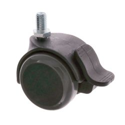 Amig 23949 | rueda con espiga roscada y freno 1507 | ø50 mm | nylon | gris-negro
