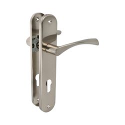 Amig 24023 | manilla con placa ishi pb85 | 240 x 45 mm | aluminio / acero | níquel cepillado