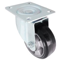 Amig 24629 | rueda con pletina 2710 | ø125 mm | goma | negro