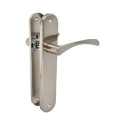 Amig 24656 | manilla con placa ishi pb | 240 x 45 mm | aluminio / acero | níquel cepillado