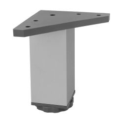 Amig 24735 | pata para mueble 20 | 40 x 40 x 100 mm | aluminio | gris