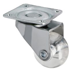Amig 24829 | rueda con pletina 2571 | ø30 mm | poliuretano | transparente