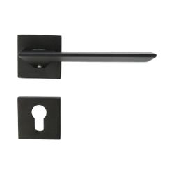 Amig 24999 | manilla con roseta + bocallaves zahora | 51 x 51 mm | aluminio | negro mate
