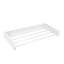 Amig 26404 | tendedero de pared plegable hide | 80 x 9,5 x 2,8 cm | aluminio / acero | blanco