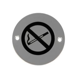 AMIG 6754  Placas sealizacin adhesivas  75 mm  Acero inoxidable  Mate