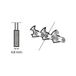 AMOLAR / AFILAR .454 MP - PUNTA AMOLAR PARA SIERRA CADENA D.4,8 MM.