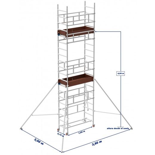 ANDAMIO SMART 625 - 6,25M - EN1004+2 PLATAFORMAS