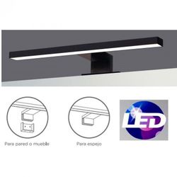 APLIQUE LED 30CMS 5W IP44 TRIPLE SUJECCION NEGRO