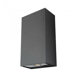 APLIQUE LED LUXE RECTANGU.GRIS IP54 6W.F