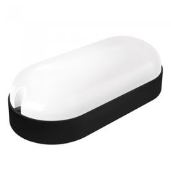 APLIQUE LED OVAL NEGRO EXT.IP65 7W.FRIA