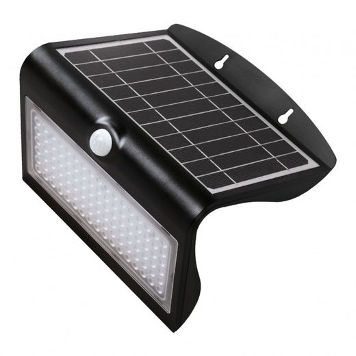 APLIQUE LED SOLAR NEGRO CON SENSOR 8 W