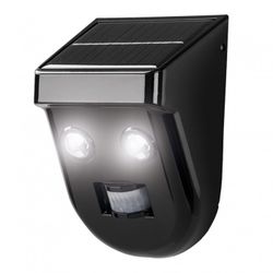 APLIQUE LED SOLAR NEGRO SENSOR 16CM 6W