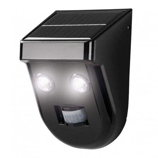 APLIQUE LED SOLAR NEGRO SENSOR 16CM 6W