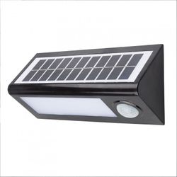 APLIQUE LED SOLAR NEGRO SENSOR 27CM 8W