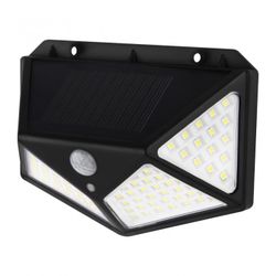 APLIQUE LED SOLAR SENSOR NEGRO 5W.FRIA