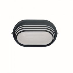 APLIQUE OVAL, 60W. LUX. IP54. NEGRO UPPSALA