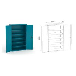 ARMARIO 5 BANDEJAS GRADUABLES 1200X600X1980MM