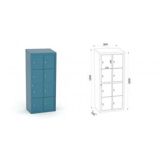 ARMARIO 8 PUERTAS ROPA LIMPIA MOD. D