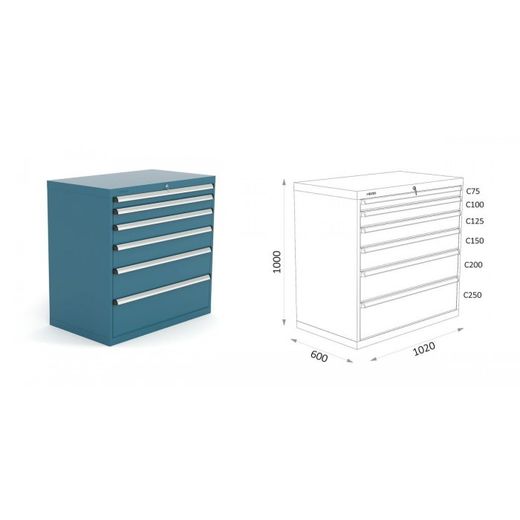 ARMARIO CLASIFICADOR 1020X600X1000MM 123 2 12