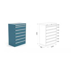 ARMARIO CLASIFICADOR 1020X600X1400MM 123 4 11