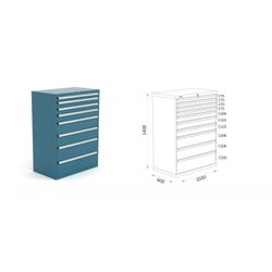 ARMARIO CLASIFICADOR 1020X600X1400MM 123 4 14