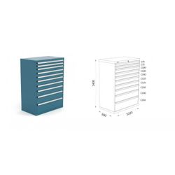 ARMARIO CLASIFICADOR 1020X600X1400MM 123 4 16
