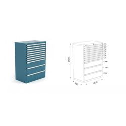 ARMARIO CLASIFICADOR 1020X600X1400MM 123 4 17