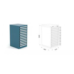 ARMARIO CLASIFICADOR 505X600X1000MM 135 2 19