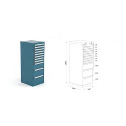 ARMARIO CLASIFICADOR 515X600X1400MM 135 4 17