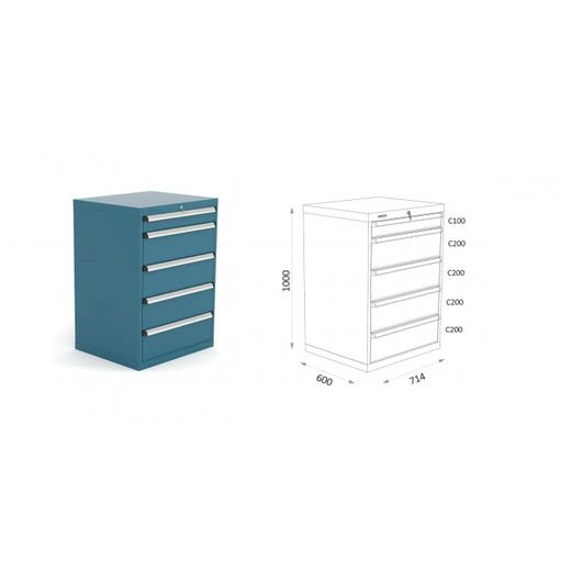 ARMARIO CLASIFICADOR 714X600X1000MM 122 2 11