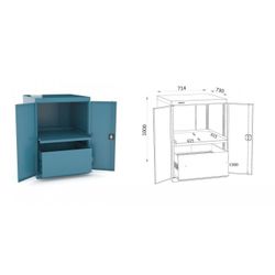 ARMARIO CON PUERTAS 714X730X1000MM 126 2 4
