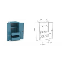 ARMARIO CON PUERTAS 714X730X1400MM 126 4 5