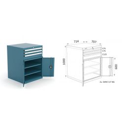 ARMARIO CON PUERTAS/CAJONES 714X730X1000 127 3 1