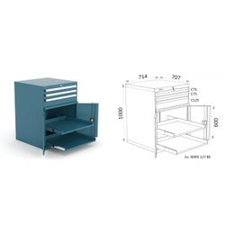 ARMARIO CON PUERTAS/CAJONES 714X730X1000 127 3 2