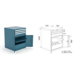 ARMARIO CON PUERTAS/CAJONES 714X730X1000 127 3 5