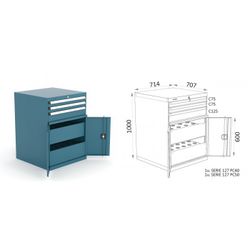 ARMARIO CON PUERTAS/CAJONES 714X730X1000 127 3 6