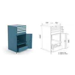 ARMARIO CON PUERTAS/CAJONES 714X730X1400 127 4 5