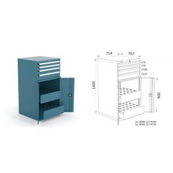ARMARIO CON PUERTAS/CAJONES 714X730X1400 127 4 6