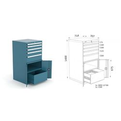 ARMARIO CON PUERTAS/CAJONES 714X730X1400 127 5 3