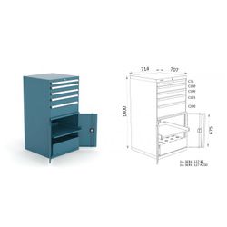 ARMARIO CON PUERTAS/CAJONES 714X730X1400 127 5 5