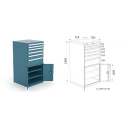 ARMARIO CON PUERTAS/CAJONES 714X730X1400 127 6 1